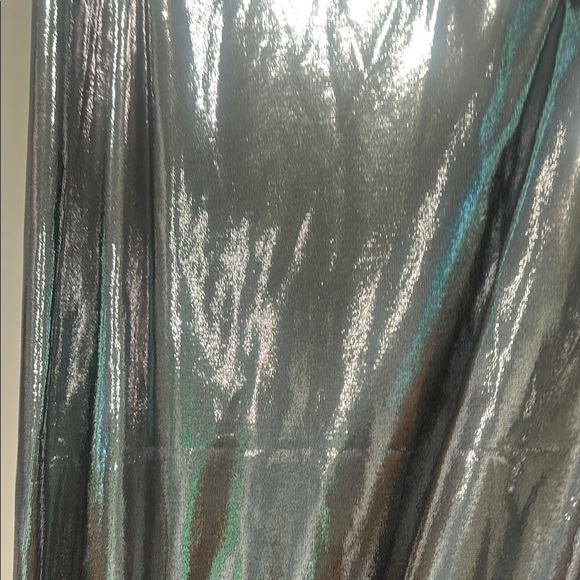 Current Mood Silver Maxi Pencil Skirt with Ruched Slit - Picture 7 of 8